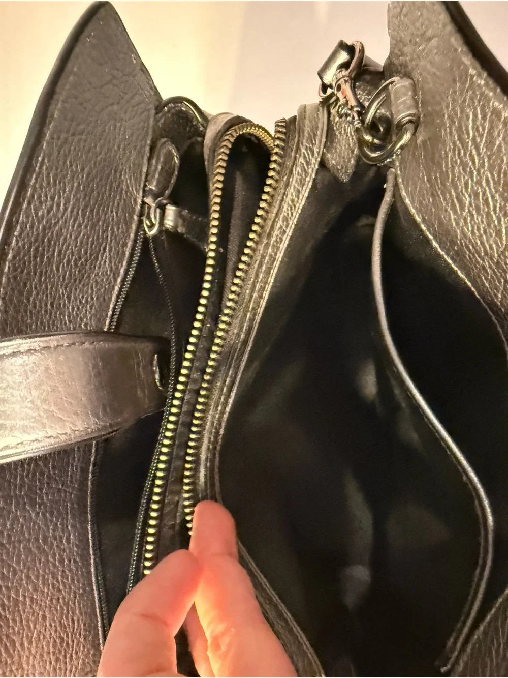 Coach satchel metallic